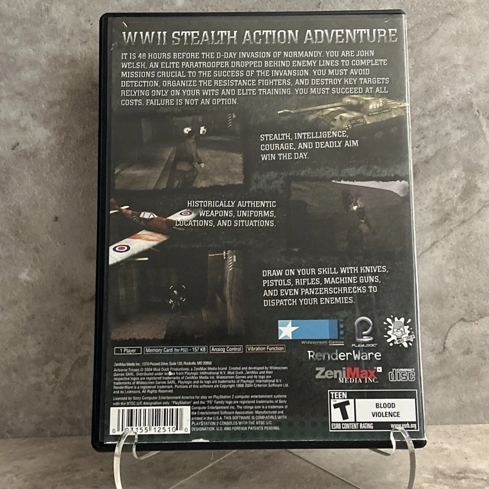 Airborne Troops: Countdown To D-Day Sony PlayStation 2 PS2 Mint Disc